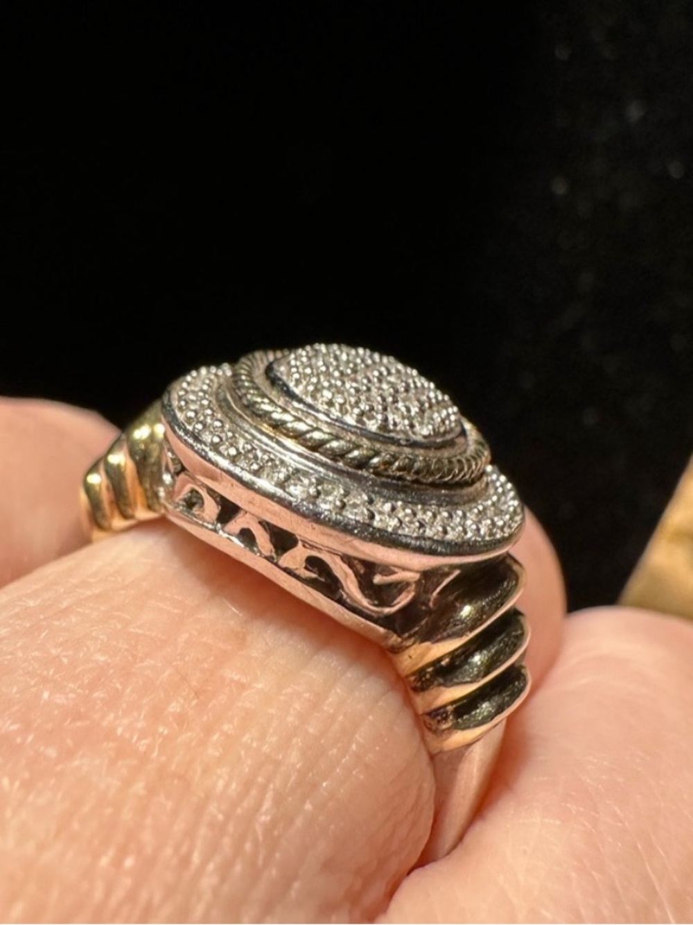 JWBR Sterling Silver Diamond Pave Ring ๐ - Picture 5 of 10